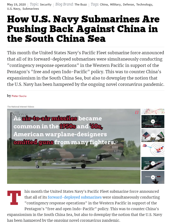 trien khai tau ngam may bay nem bom o bien dong my nhan nhu thong diep gi