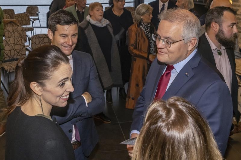Thủ tướng Australia Scott Morrison ngày 30/5 đã tới New Zealand. (Nguồn: AP)