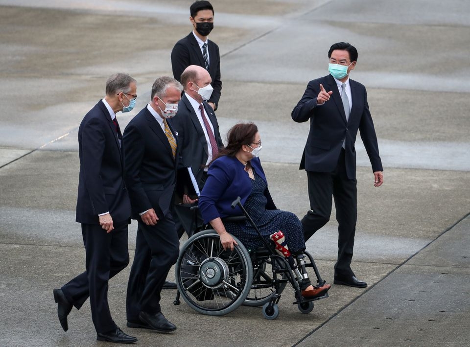 Phái đoàn gồm 3 Thượng nghị sỹ Mỹ thăm Đài Loan từ ngày 6/6. (Nguồn: Reuters)