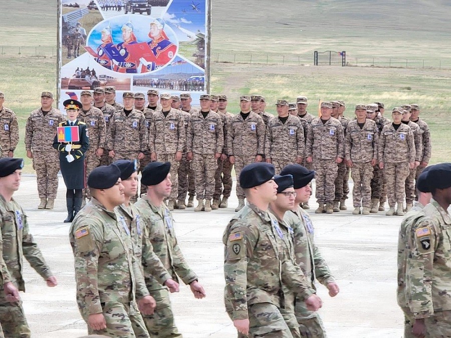 Tập trận hòa bình đa quốc gia Khaan Quest 2022 tại Mông Cổ. (Nguồn: Đại sứ quán Mỹ tại Mông Cổ)