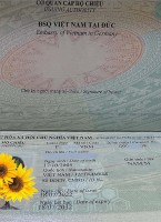 Tạm cấp giấy chứng nhận bổ sung cho người mang hộ chiếu mẫu mới tại Đức