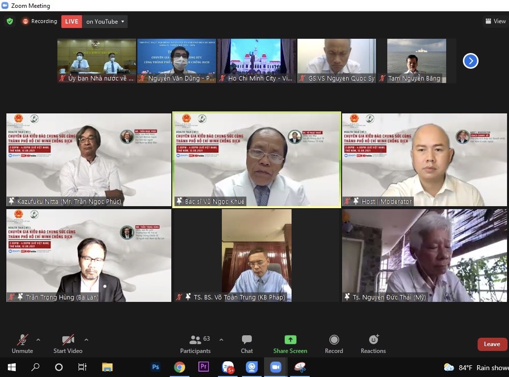 Hội thảo trực tuyến 'Chuyên gia kiều bào chung sức cùng Thành phố Hồ Chí Minh chống dịch' Hội thảo trực tuyến 'Chuyên gia kiều bào chung sức cùng Thành phố Hồ Chí Minh chống dịch'