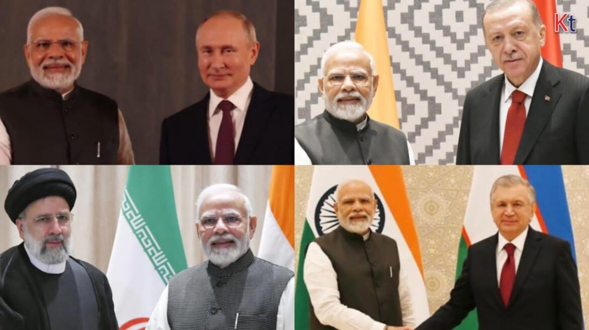 Bên lề Thượng đỉnh SCO, Thủ tướng Ấn Độ Narendra Modi cũng có những cuộc gặp song phương với Tổng thống Nga Vladimir Putin, Tổng thống Iran Ebrahim Raisi, Tổng thống Uzbekistan Shavkat Mirziyoyev và Tổng thống Thổ Nhĩ Kỳ Recep Tayyip Erdogan. (Nguồn: Daily News)