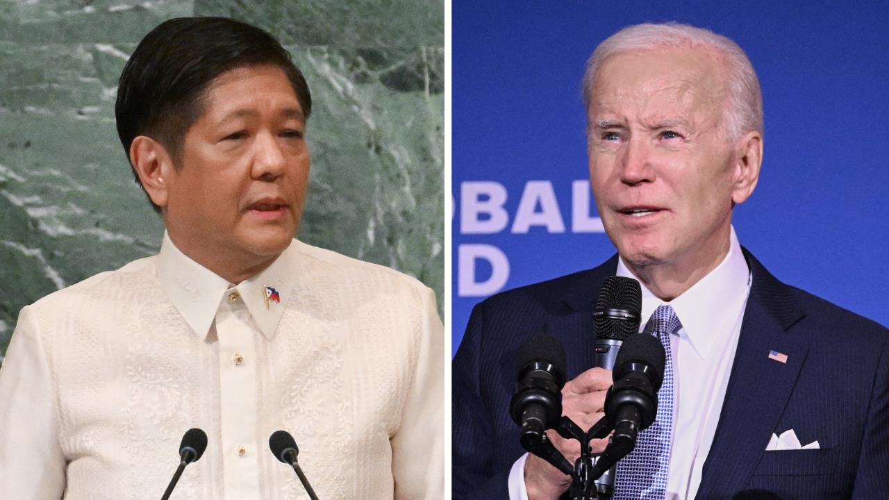 Tổng thống Mỹ Joe Biden và người đồng cấp Philippines Ferdinand Marcos. (Nguồn: AFP)