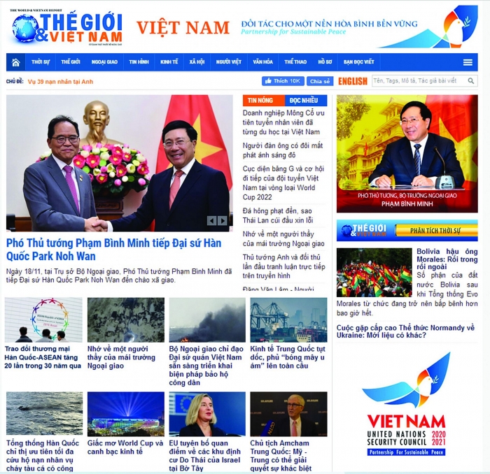 bao the gioi viet nam xung dang la co quan ngon luan cua nganh ngoai giao