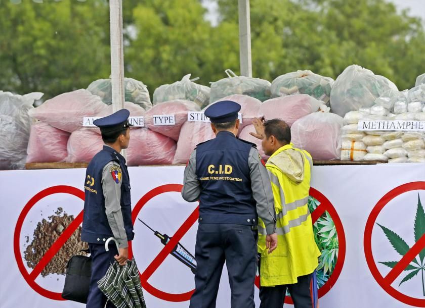 Cảnh sát Myanmar thời gian qua triệt phá một số tụ điểm sản xuất ma túy