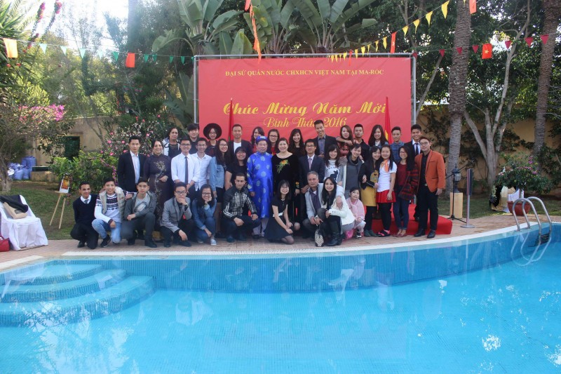 cong dong nguoi viet tai morocco don tet tai dai su quan