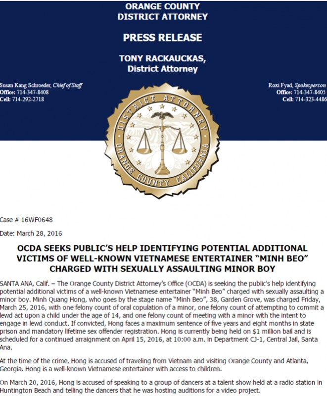 tong lanh su quan viet nam xac minh thong tin ve vu viec cua minh beo