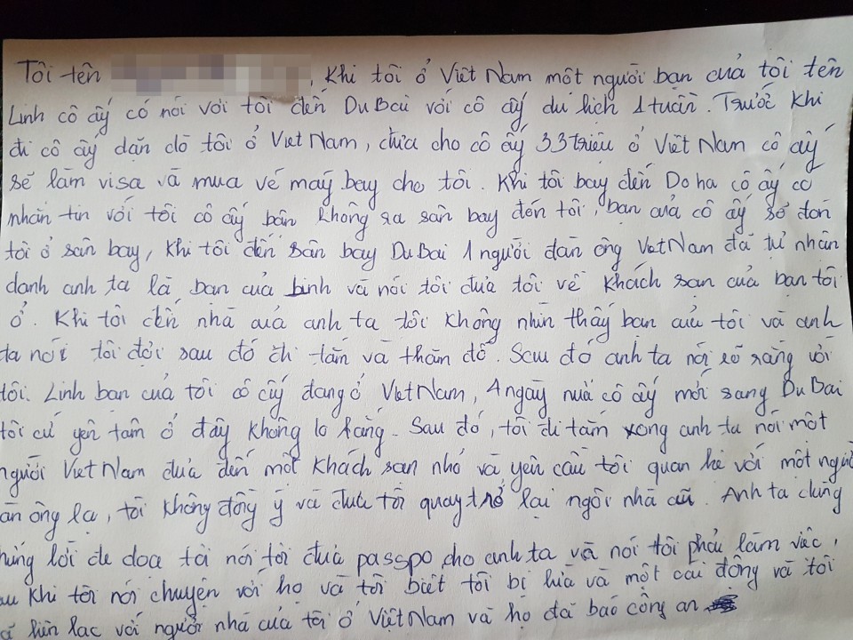 dsq viet nam tai uae giai cuu co gai bi ep ban dam