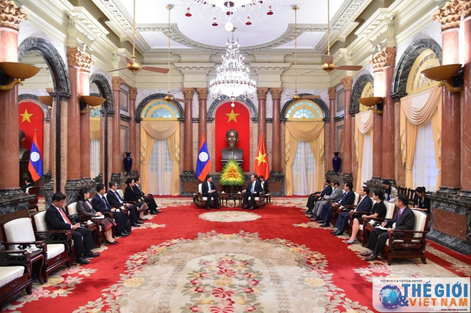 chu tich nuoc tran dai quang tiep thu tuong lao thongloun sisoulith