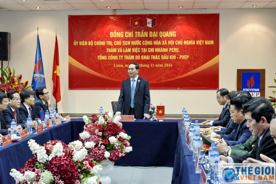 Chủ tịch nước "gỡ khó" trong các dự án của PVEP tại Peru chu tich nuoc go kho trong cac du an cua pvep tai peru