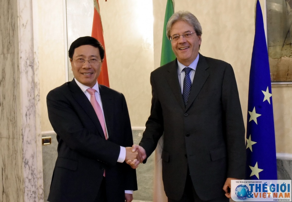pho thu tuong bo truong ngoai giao pham binh minh hoi dam voi bo truong ngoai giao italy