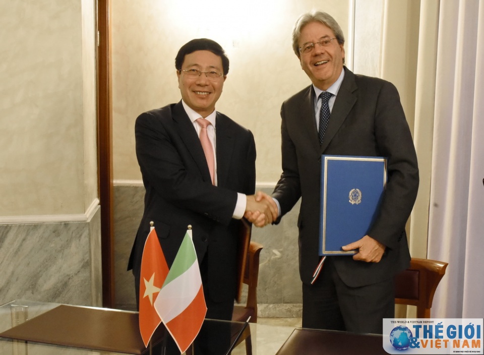 pho thu tuong bo truong ngoai giao pham binh minh hoi dam voi bo truong ngoai giao italy