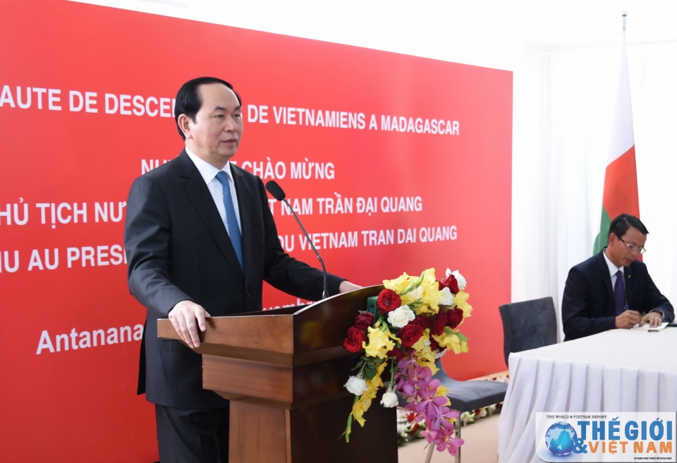 cuoc gap dac biet cua chu tich nuoc voi cong dong nguoi madagascar goc viet