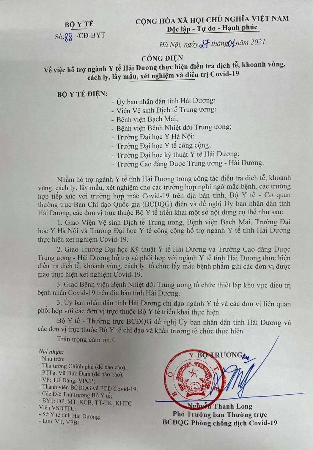 Covid-19 sáng 28/1 tại Việt Nam: Phát hiện 2 ca lây nhiễm trong cộng đồng ở Hải Dương và Quảng Ninh
