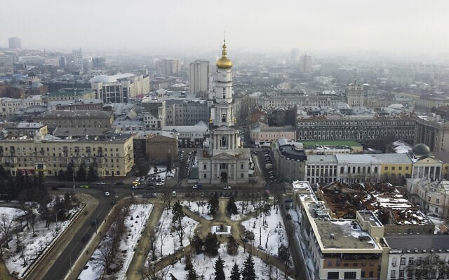 Quang cảng thành phố Kharkiv, ngày 16/2/2022. Đặc nhiệm Nga tiến vào thành phố lớn thứ hai Ukraine, nhiều địa phương bị bao vây
