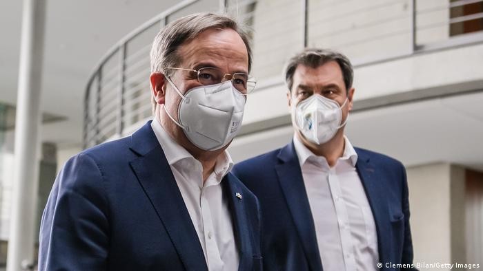 ông Laschet và ông Söder đều nhận được sự ủng hộ quan trọng từ hai đảng. (Nguồn: DW)