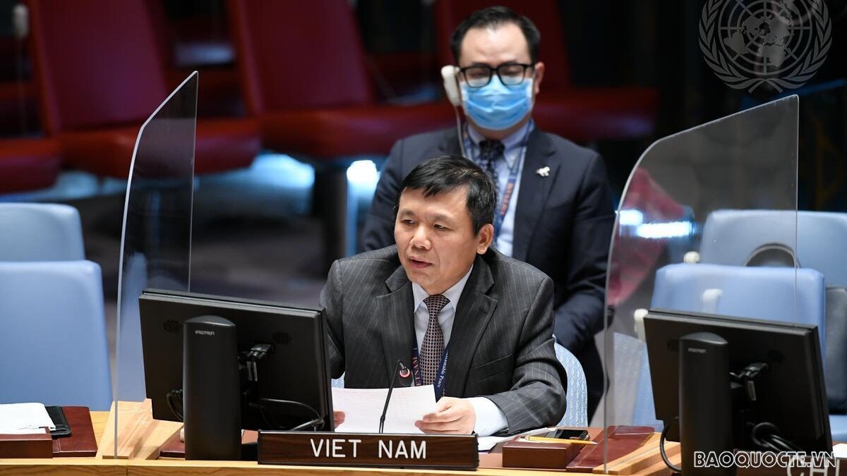 Đại sứ, Trưởng Phái đoàn thường trực Việt Nam tại LHQ Đặng Đình Quý nhấn mạnh tầm quan trọng của đoàn kết quốc tế trong việc ứng phó với đại dịch Covid-19.