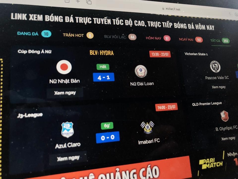 Website vi phạm bản quyền hoạt động công khai. (Nguồn: Kinh tế & Đô thị) Website vi phạm bản quyền hoạt động công khai. (Nguồn: Kinh tế & Đô thị)