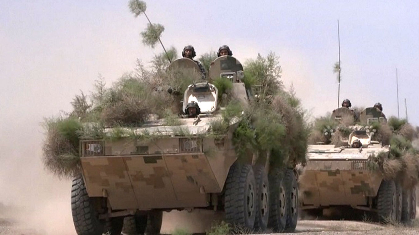 Zapad/Interaction-2021 cuộc tập trận chung đầu tiên được tổ chức tại Trung Quốc kể từ khi bùng phát đại dịch Covid-19. (Nguồn: Moscow Times)