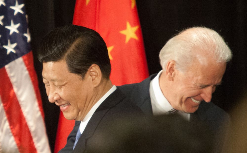 Chủ tịch Trung Quốc Tập Cận Bình và ông Joe Biden tại Mỹ, năm 2016. (Nguồn: Getty)