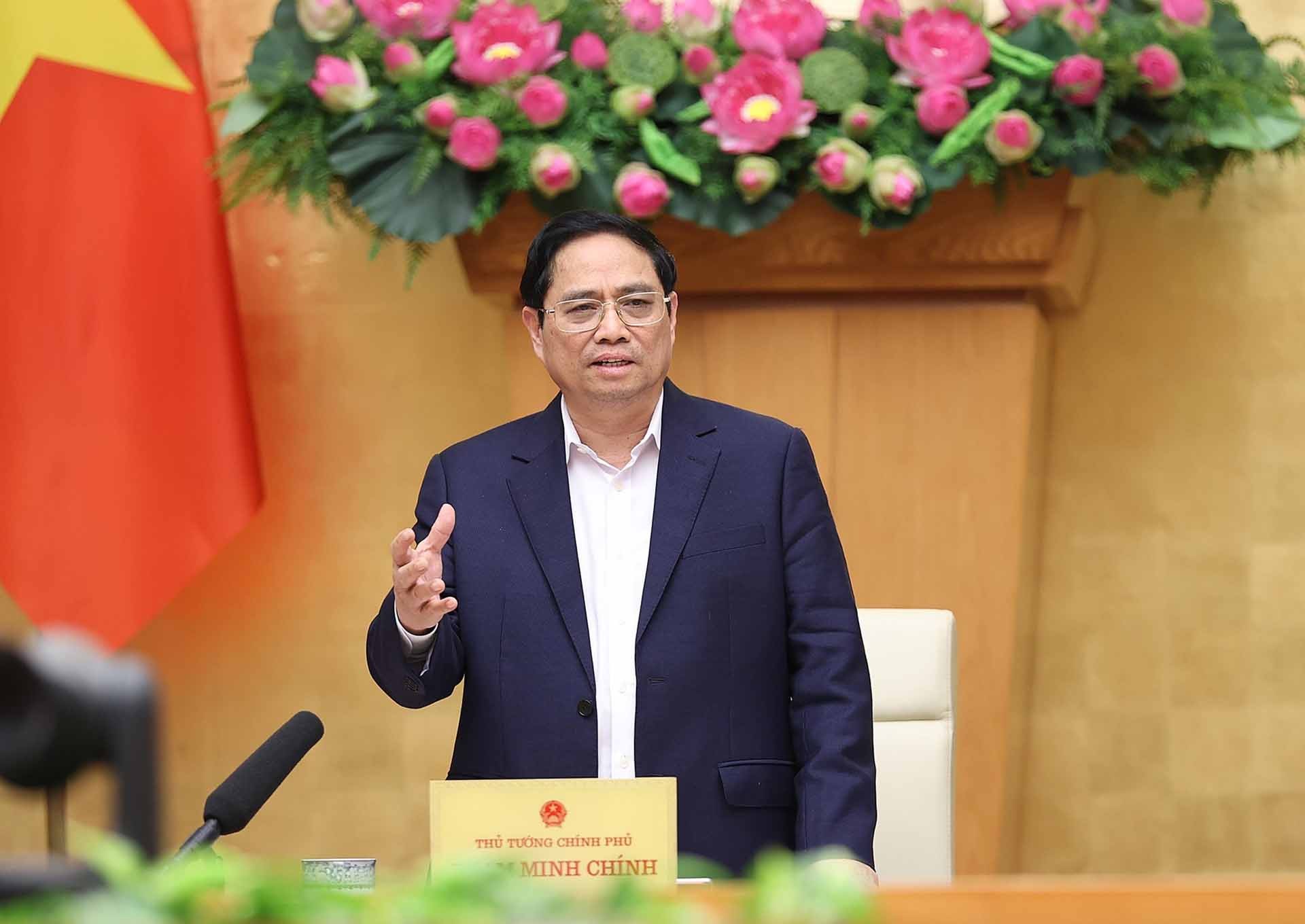 Thủ tướng Phạm Minh Chính kết luận Phiên họp Chính phủ tháng 1 năm 2022. (Nguồn: TTXVN)