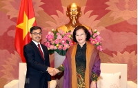 Chủ tịch Quốc hội Nguyễn Thị Kim Ngân tiếp Đại sứ Ấn Độ