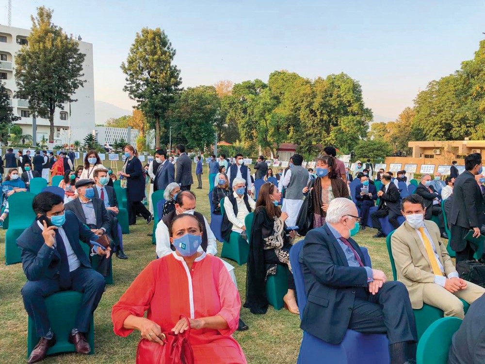 Một sự kiện do Bộ Ngoại giao Pakistan tổ chức trong thời điểm dịch bệnh Covid-19. (Ảnh: TGCC)