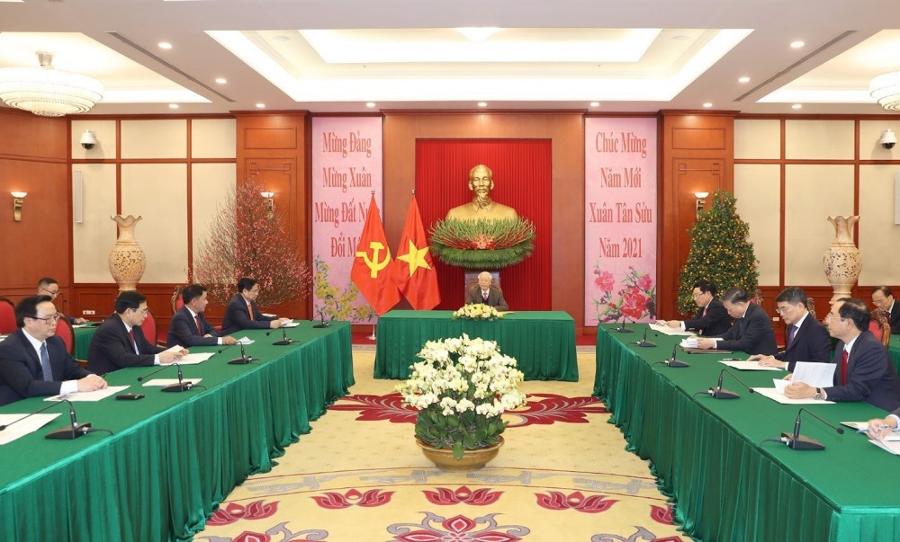 Điện đàm giữa Tổng Bí thư, Chủ tịch nước Nguyễn Phú Trọng ...