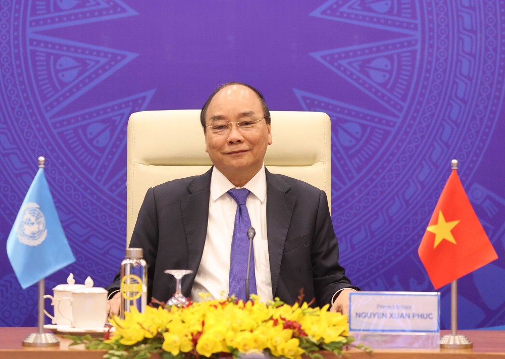Thủ tướng Nguyễn Xuân Phúc tham dự phiên Thảo luận mở Cấp cao trực tuyến của Hội đồng Bảo an Liên hợp quốc với chủ đề “Giải quyết các nguy cơ đối với hoà bình và an ninh quốc tế liên quan đến khí hậu”