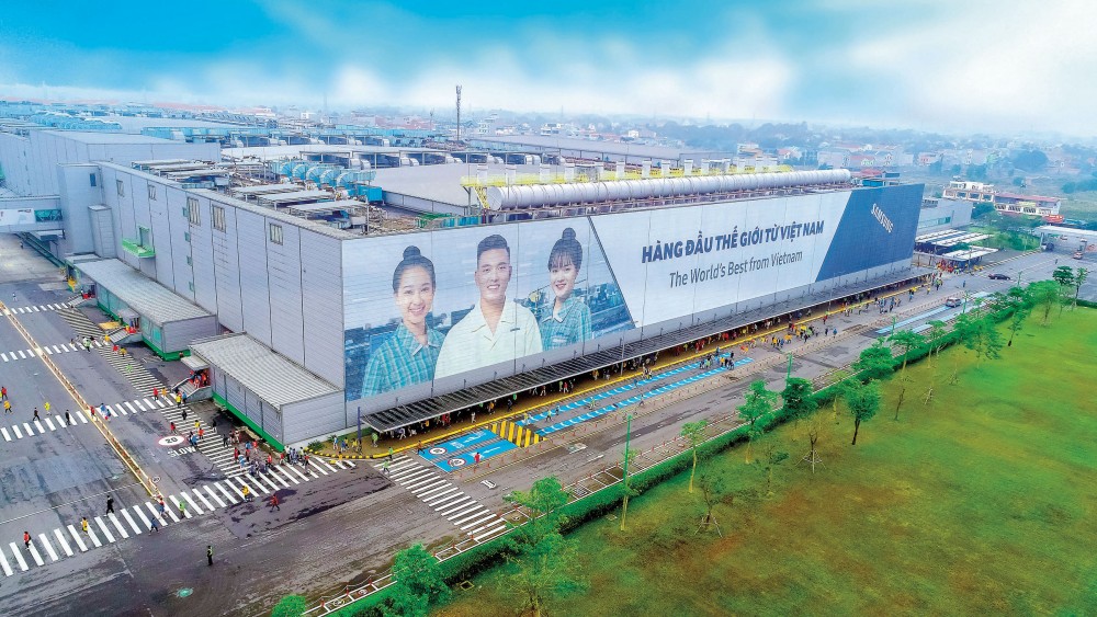 Nhà máy Samsung Việt Nam tại Thái Nguyên. Samsung hiện là nhà đầu tư FDI lớn nhất tại Việt Nam