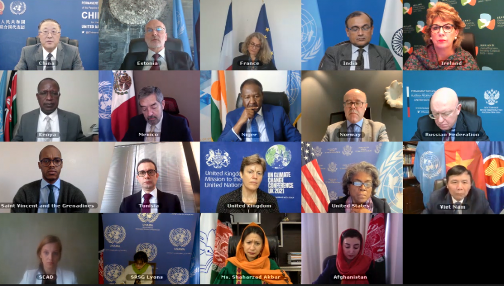 Hội đồng Bảo an Liên hợp quốc (HĐBA LHQ) đã tiến hành họp trực tuyến để thảo luận về tình hình Afghanistan