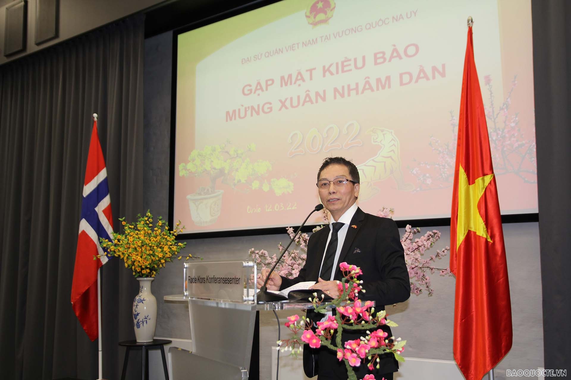 Ông Nguyễn Văn Hiển, Phó Chủ tịch Hội Quê hương phát biểu