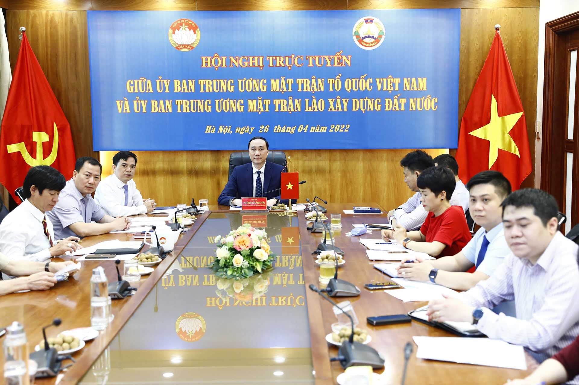 Phó Chủ tịch Ủy ban Trung ương Mặt trận Tổ quốc Việt Nam Phùng Khánh Tài phát biểu. (Nguồn: TTXVN) 