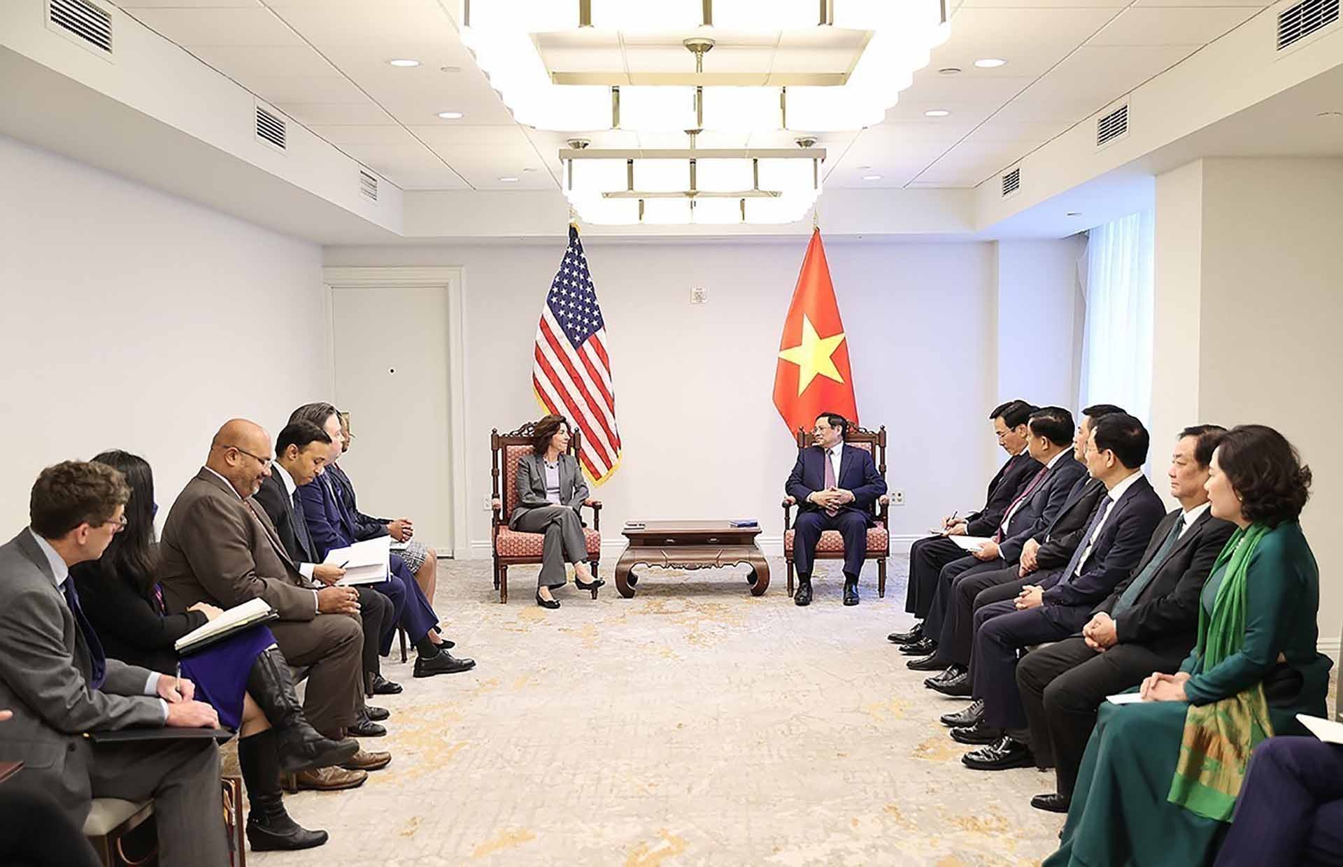 Thủ tướng Phạm Minh Chính tiếp Bộ trưởng Thương mại Hoa Kỳ