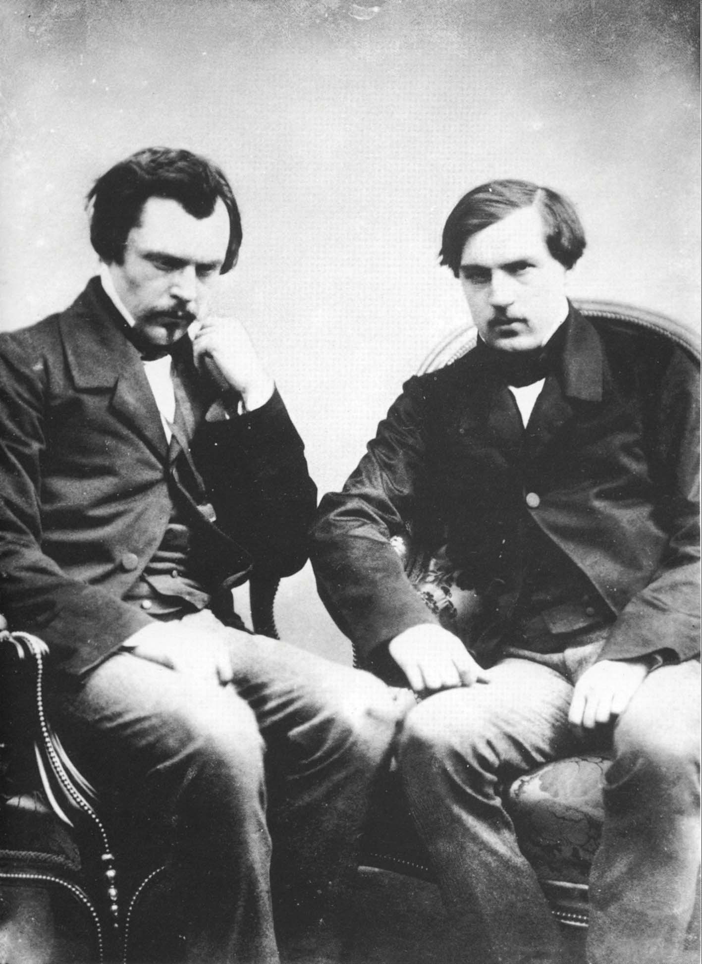 Hai nhà văn Goncourt Les Frères và Jules de Goncourt.