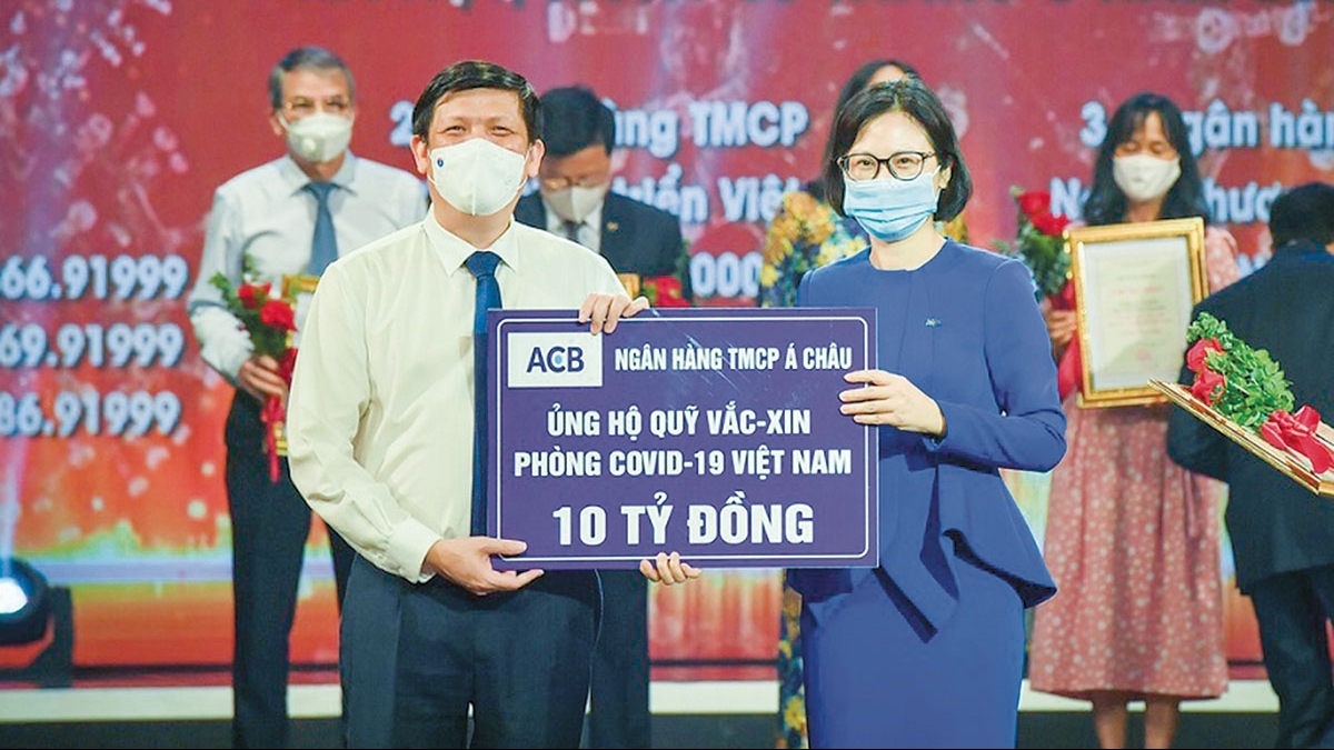 Ngân hàng ACB ủng hộ 10 tỷ đồng vào Quỹ vaccine Covid-19