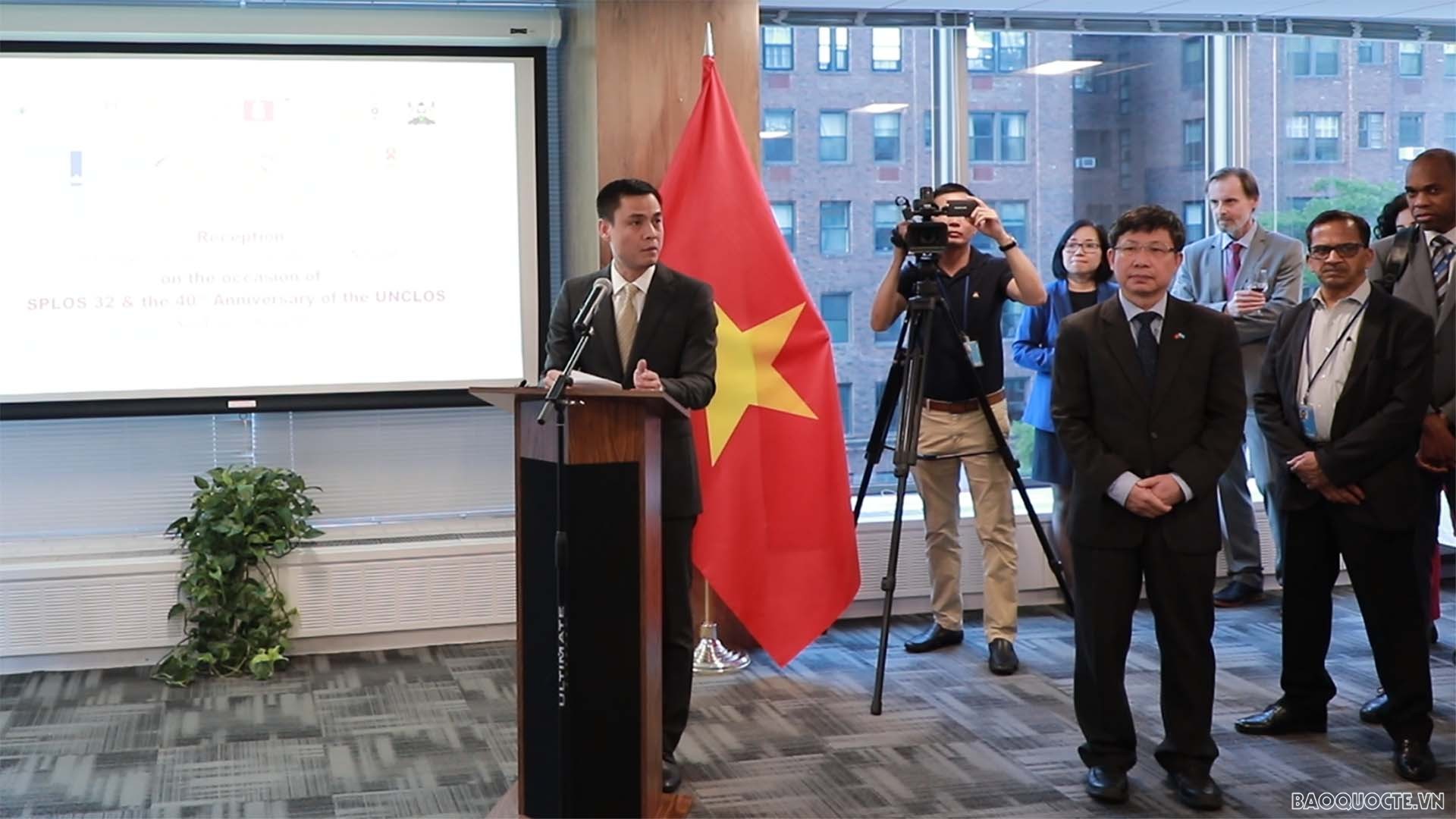 Đại sứ Đặng Hoàng Giang, Trưởng Phái đoàn Việt Nam tại LHQ phát biểu tại sự kiện.
