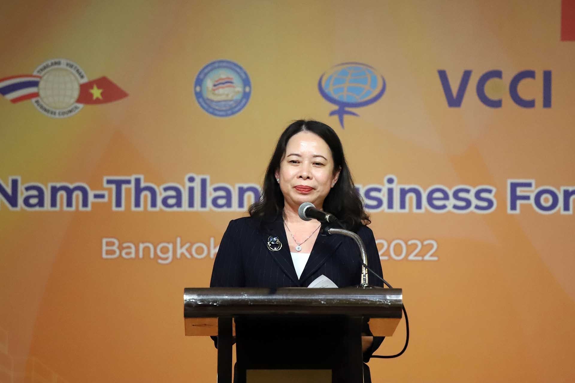 Phó Chủ tịch nước Võ Thị Ánh Xuân phát biểu tại Diễn đàn. (Nguồn: TTXVN)