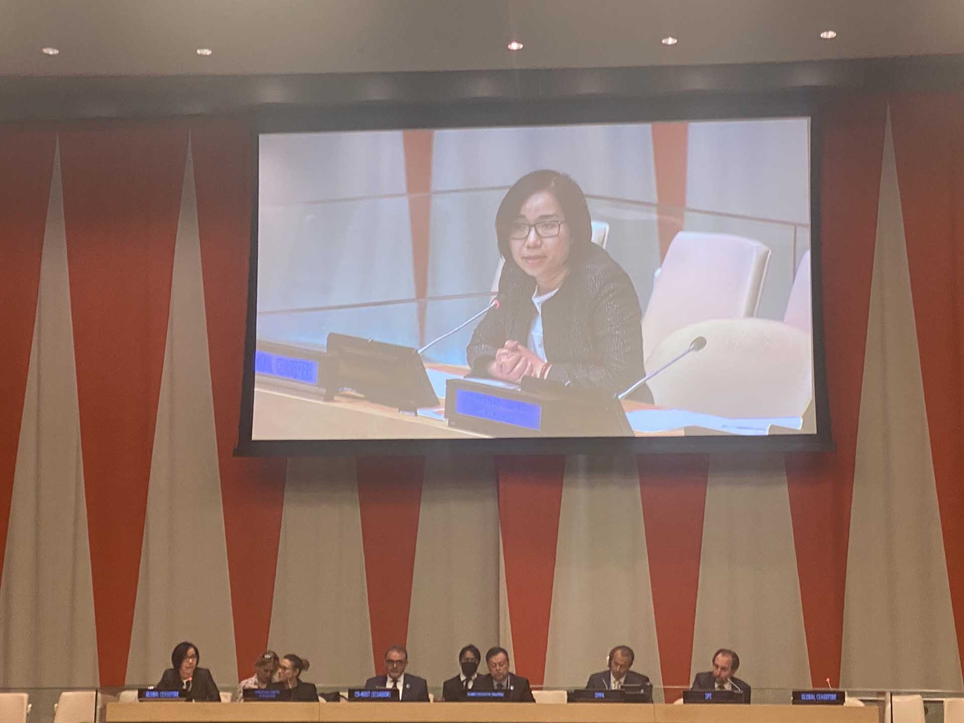 Đại sứ Nguyễn Phương Trà, Đại biện lâm thời Việt Nam tại LHQ phát biểu.