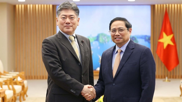 Thủ tướng Phạm Minh Chính tiếp Bộ trưởng Tư pháp Nhật Bản
