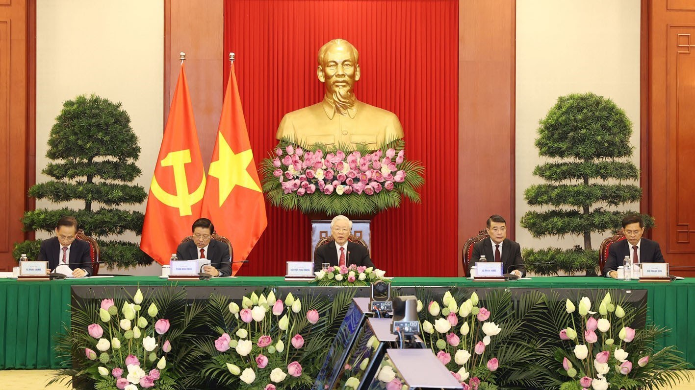 Tổng Bí thư Nguyễn Phú Trọng dự Hội nghị giữa Đảng Cộng sản Trung Quốc với các chính đảng trên thế giới