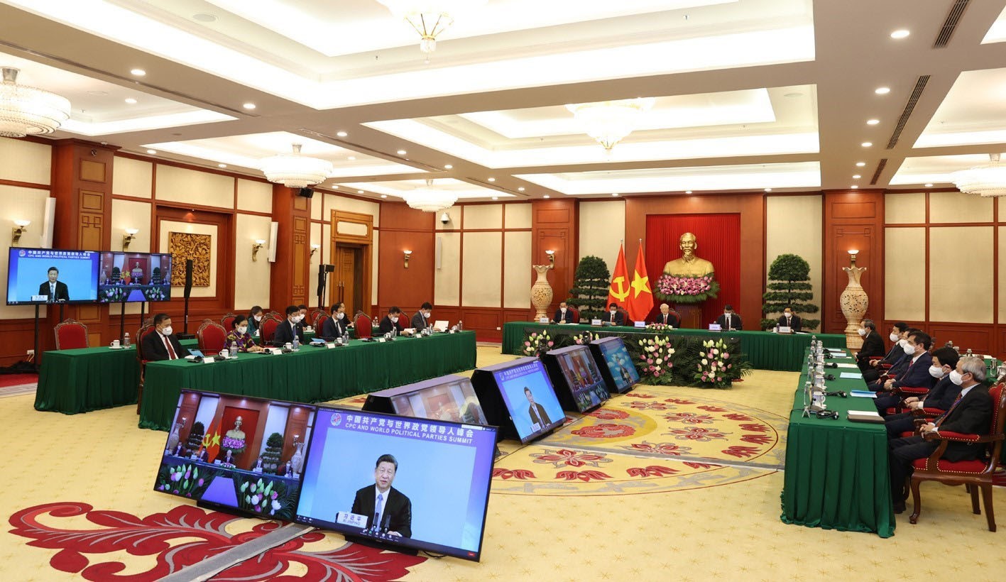 Tổng Bí thư Nguyễn Phú Trọng dự Hội nghị giữa Đảng Cộng sản Trung Quốc với các chính đảng trên thế giới