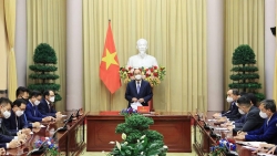 Chủ tịch nước gặp mặt Chủ tịch Hội Người Hàn Quốc tại Việt Nam và một số tập đoàn Hàn Quốc
