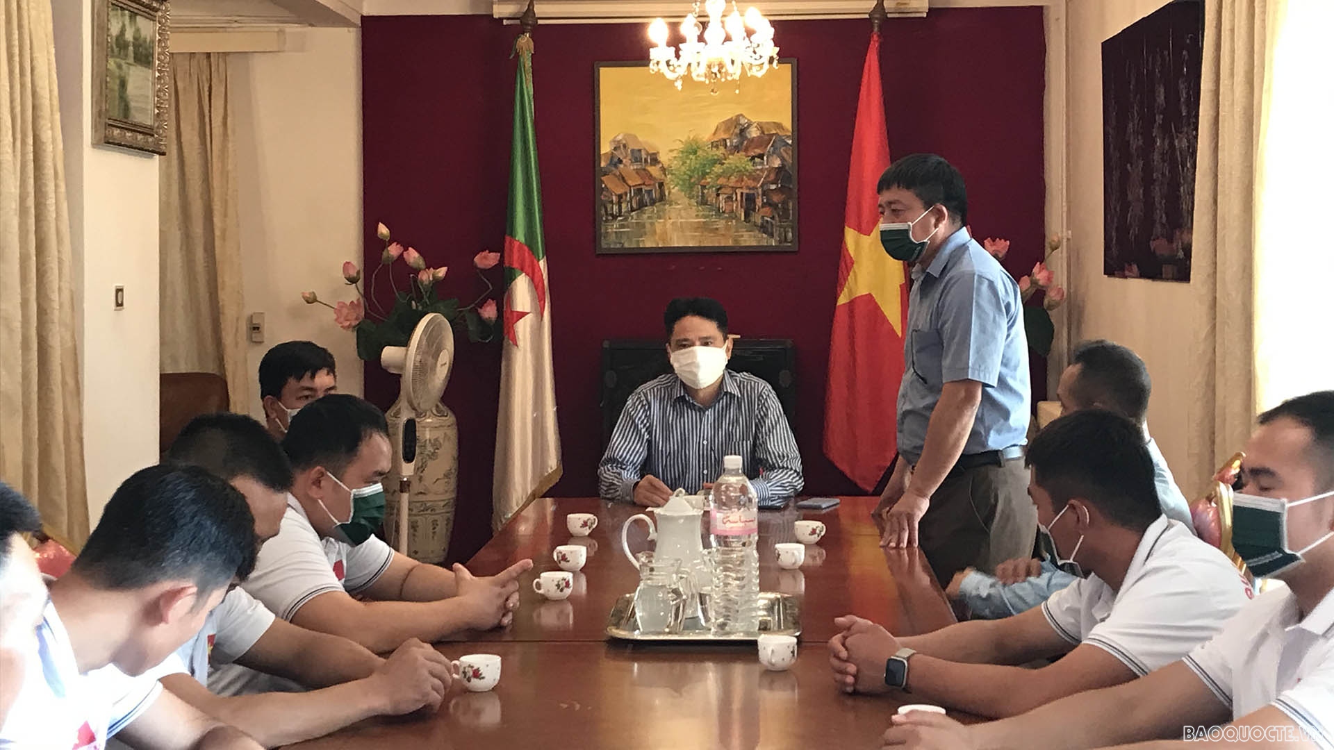 Trung tá Hoàng Ngọc Sáng phát biểu.