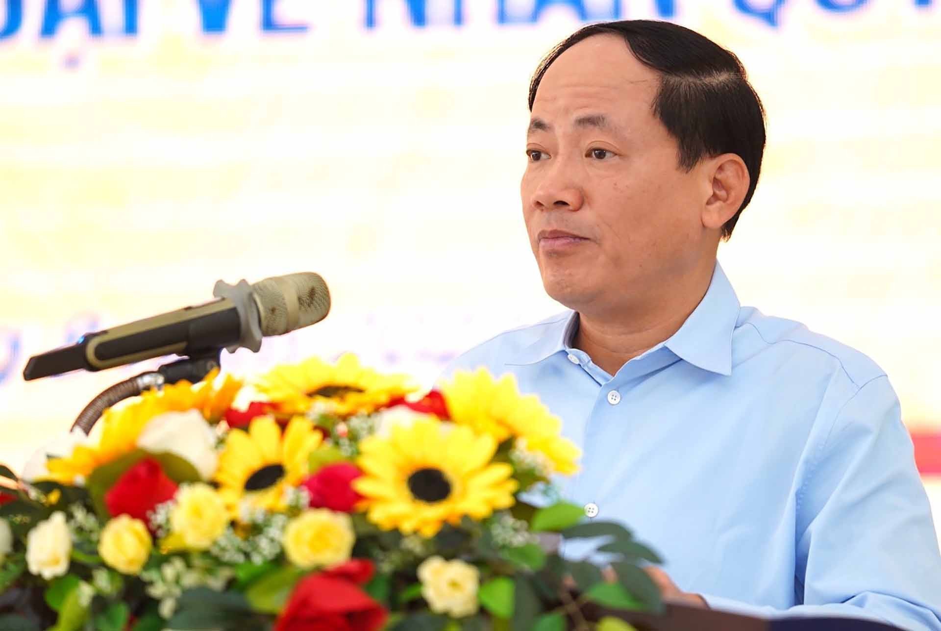 Thứ trưởng Bộ Thông tin và Truyền thông Phạm Anh Tuấn phát biểu khai mạc hội nghị.