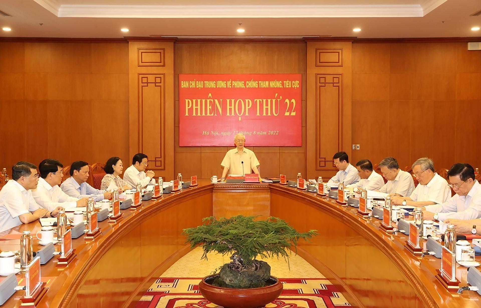 Tổng Bí thư Nguyễn Phú Trọng chủ trì Phiên họp. (Nguồn: TTXVN)