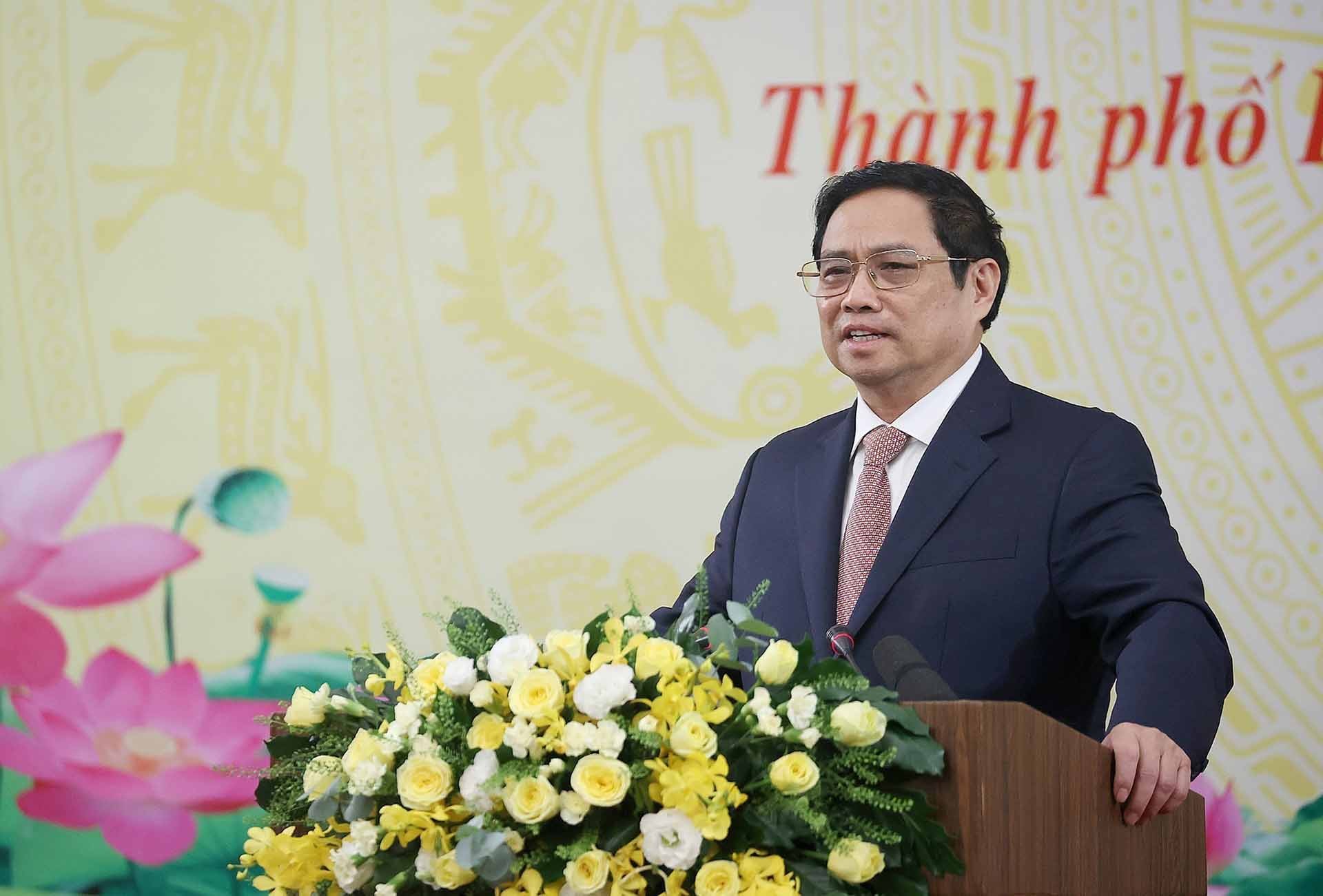 Thủ tướng Phạm Minh Chính phát biểu. Thủ tướng Phạm Minh Chính phát biểu.