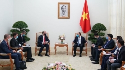 Thủ tướng Nguyễn Xuân Phúc tiếp Bộ trưởng Ngoại giao và Phát triển Vương quốc Anh Dominic Raab