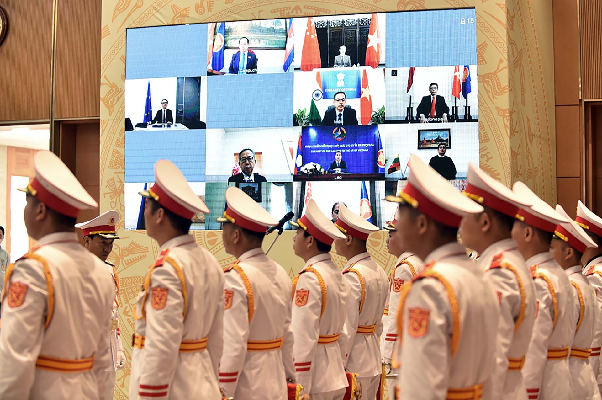 Lễ kỷ niệm được tổ chức trực tuyến tới các cơ quan đại diện nước ngoài tại Việt Nam, các cơ quan đại diện Việt Nam tại các nước và tổ chức quốc tế. (Nguồn: VGP)